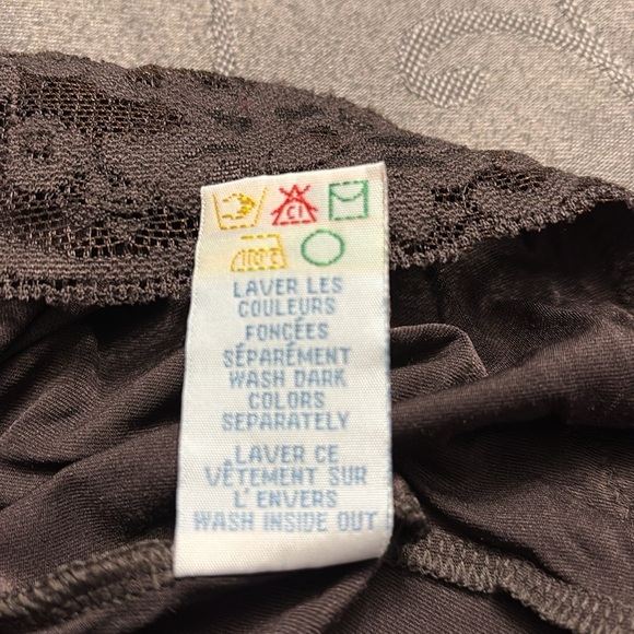 4/$20 Smart Set large camisole, brown with lace trim- size large layer, tank top - Picture 7 of 8